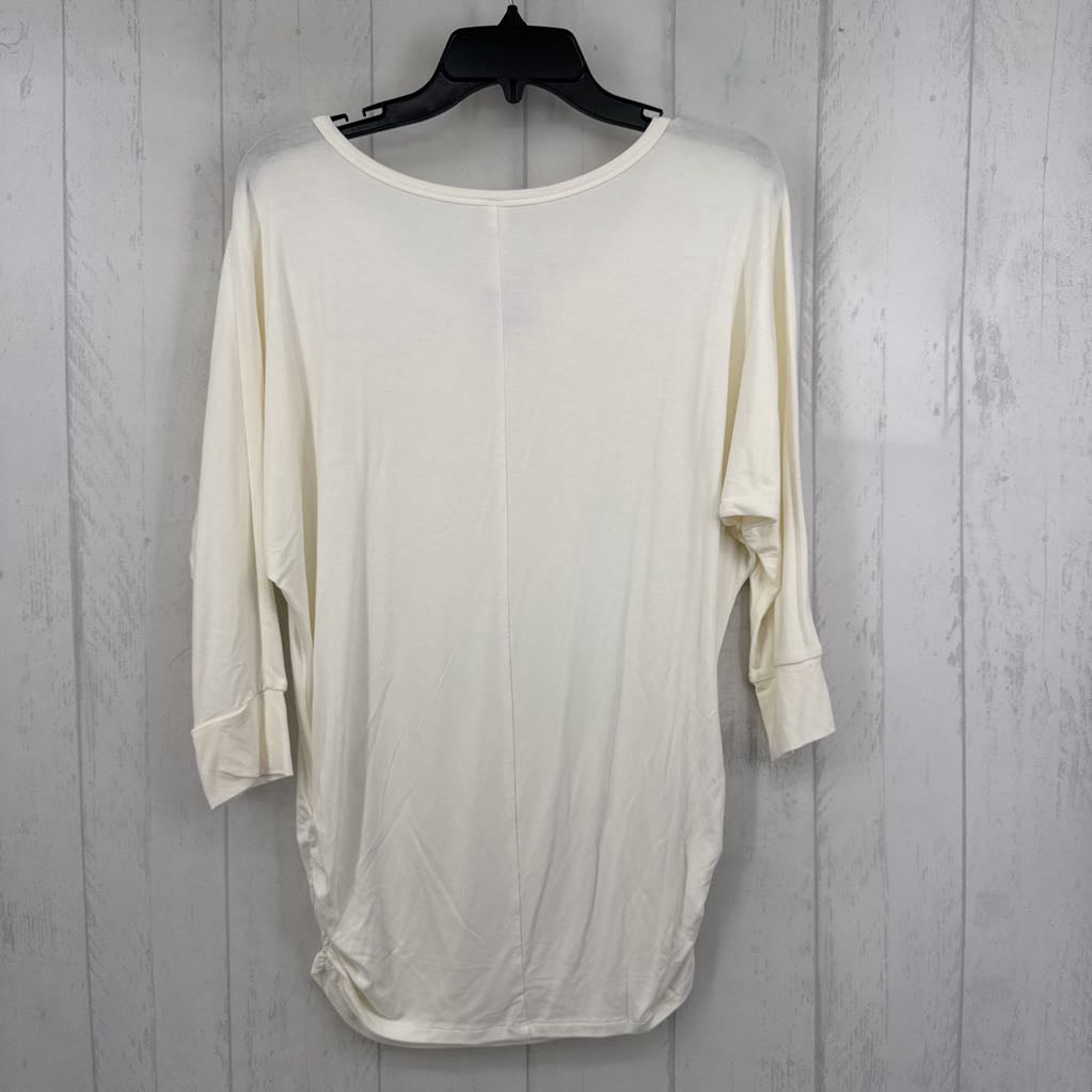 S round neck 3/4 slv top