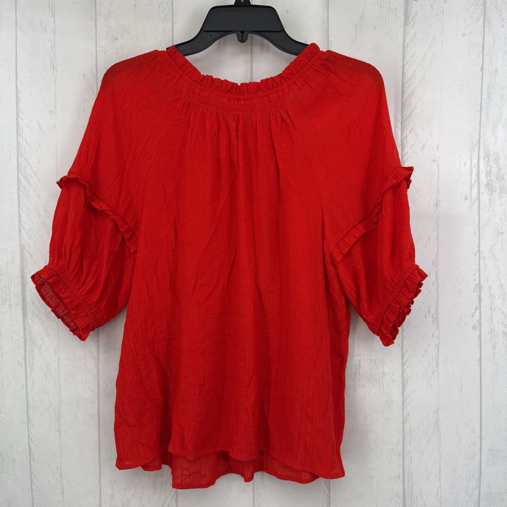 .L smocked detail s/s top