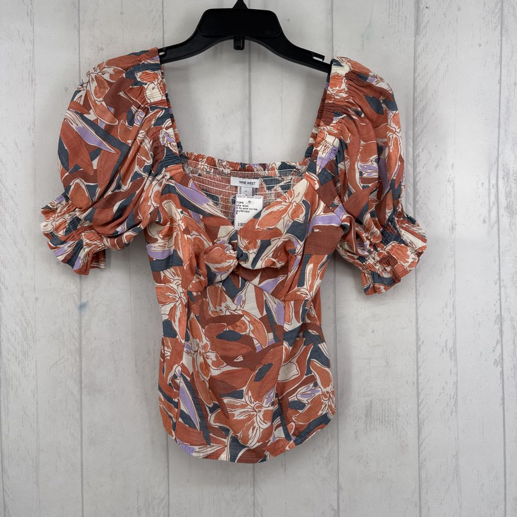 S flo print s.s top