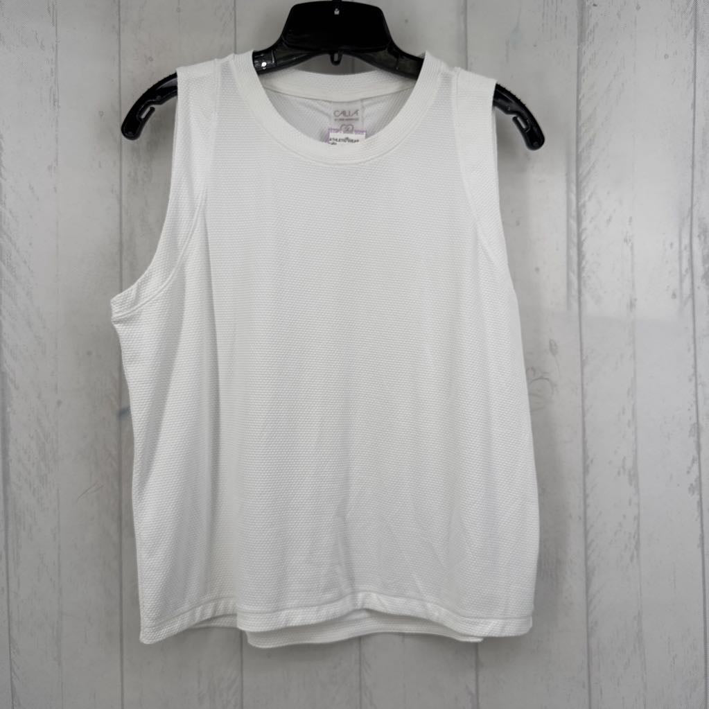 L textured crewneck tank