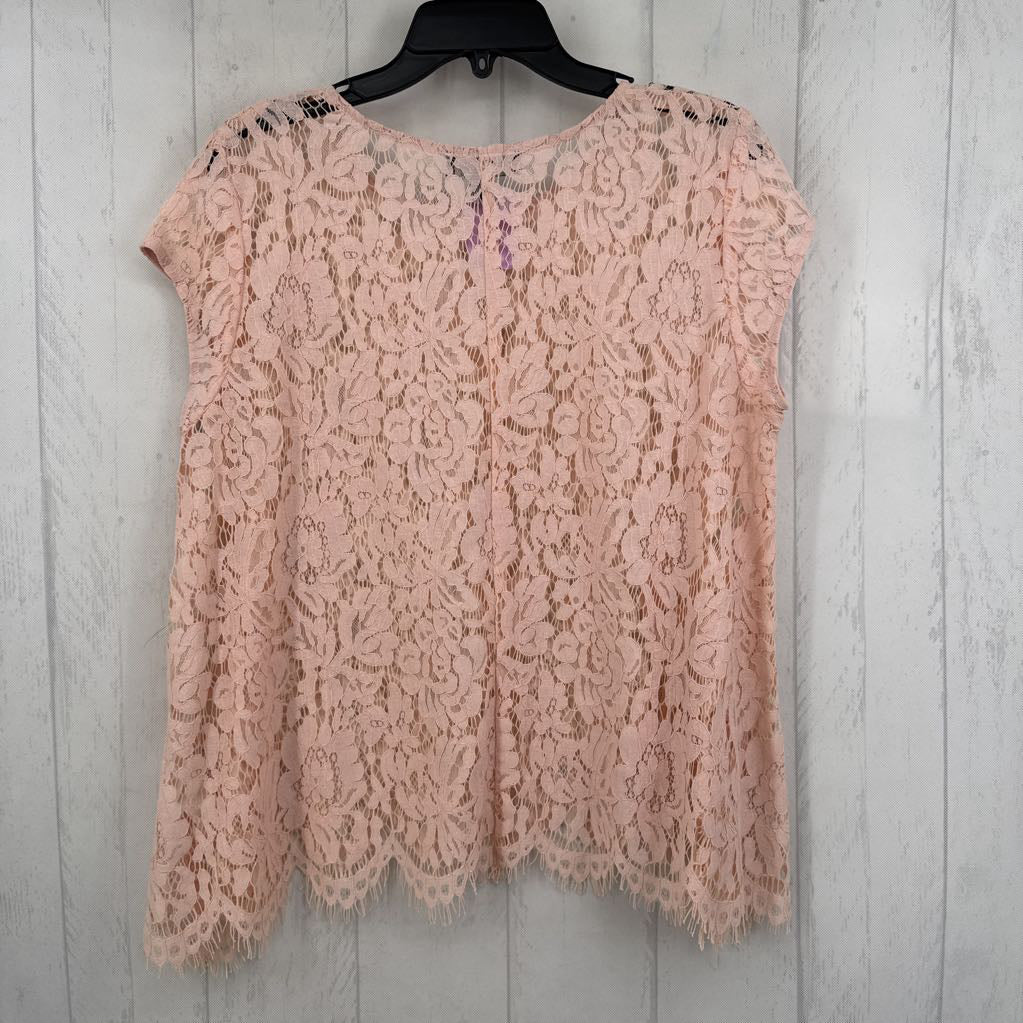 M lace s/s top