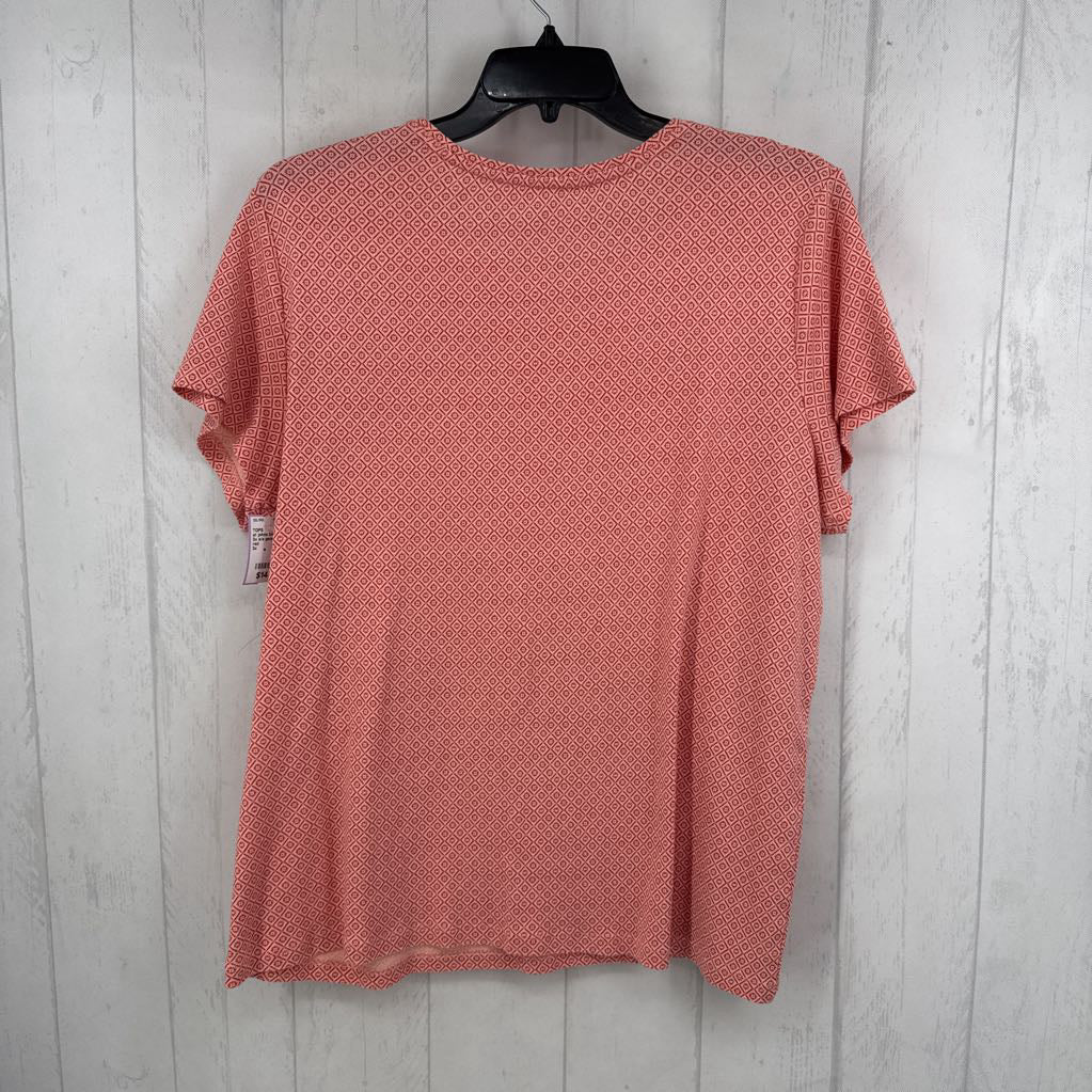 3x s/s geometric print top
