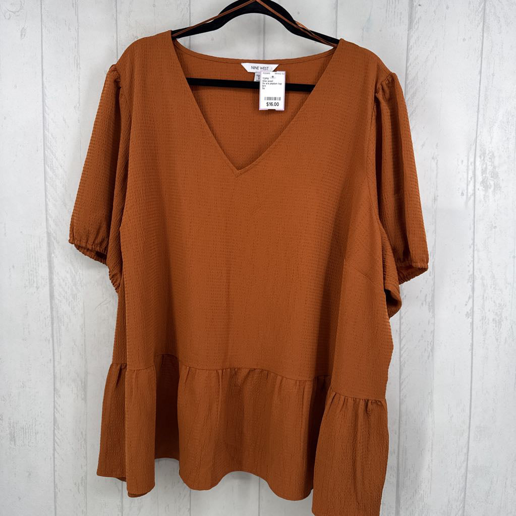 3x s/s peplum top