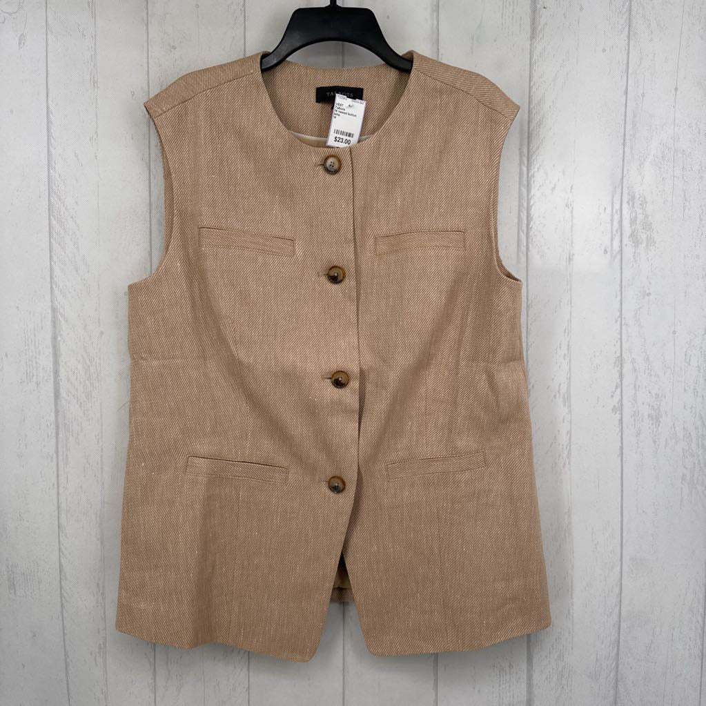 14 tweed button down vest