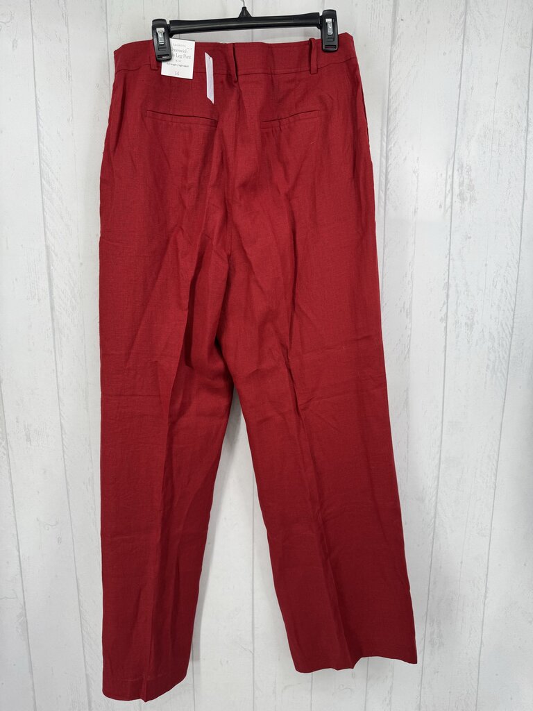 14 linen blend straight leg pant
