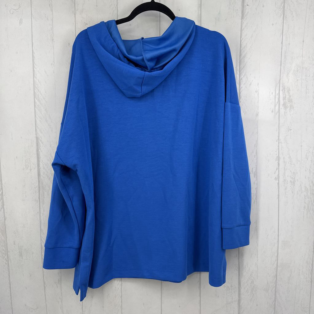 2X/3X quarter zip hooded pullover