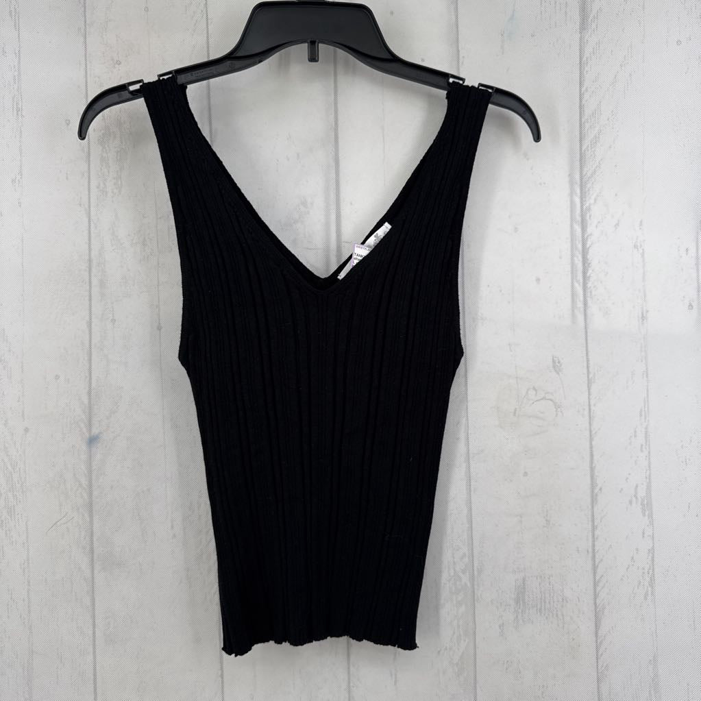 L ribbed v-neck tank
