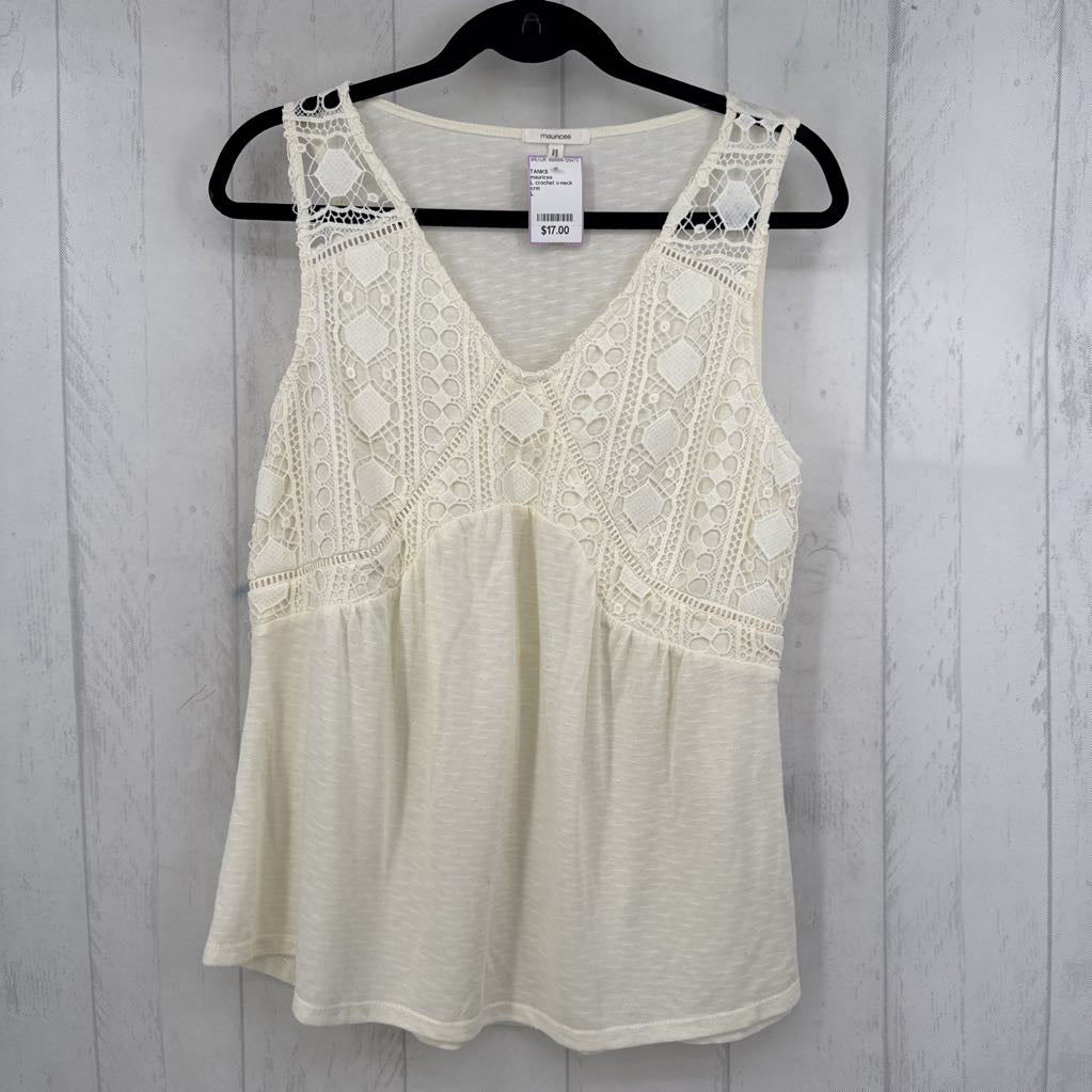 L crochet v-neck tank