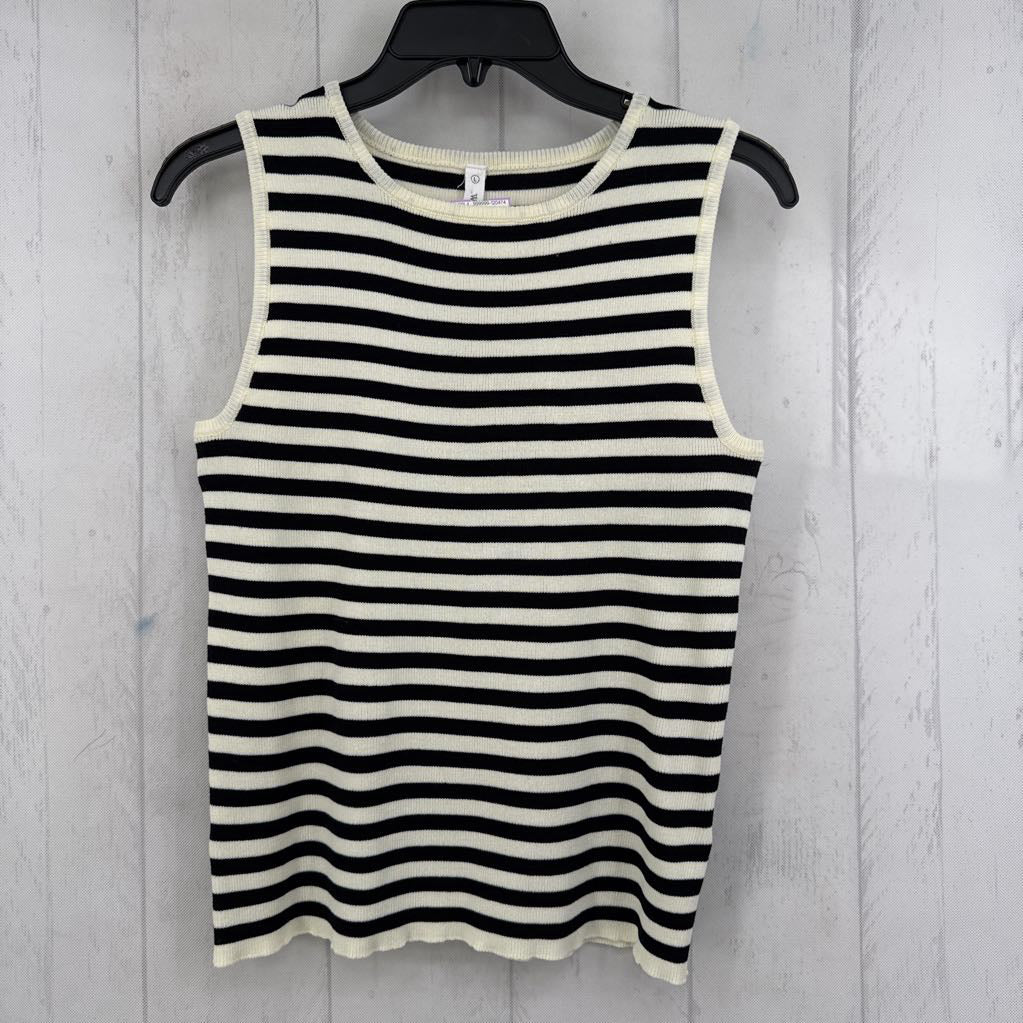 L striped knit tank