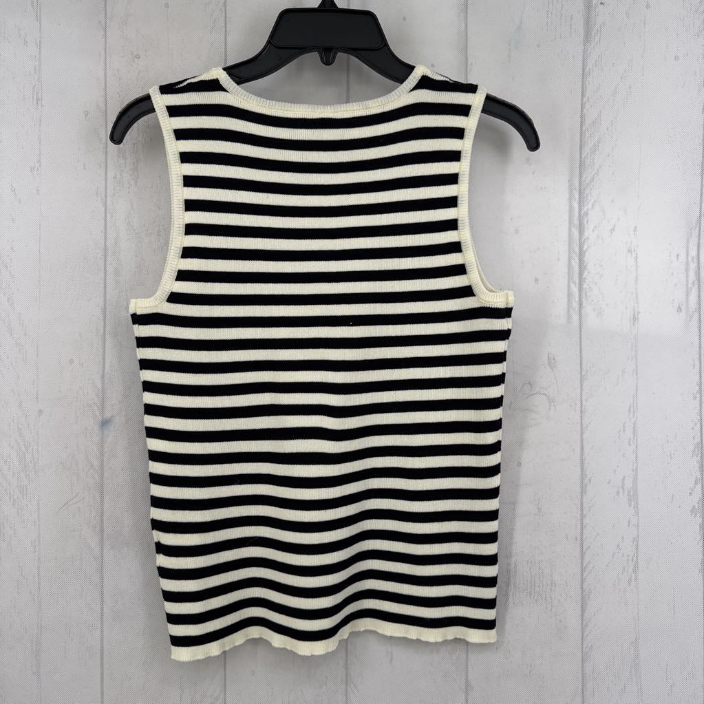 L striped knit tank