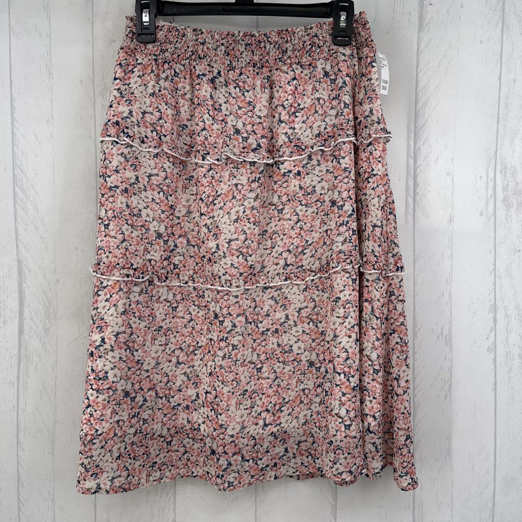 M flo print tiered skirt