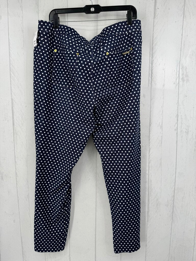 2X knit polka dot pant