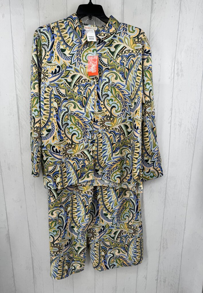 R80 XL 2pc paisley print pant set