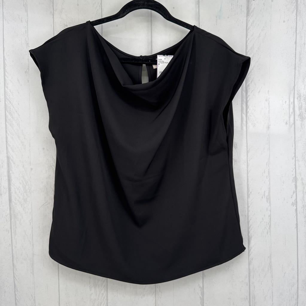 L draped front s/s top