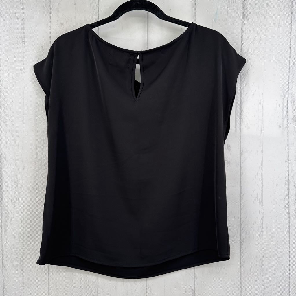 L draped front s/s top