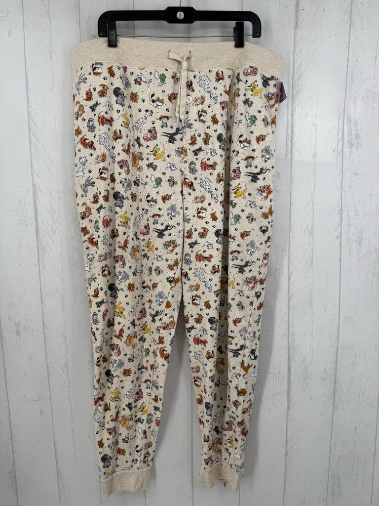 XL puppy print joggers