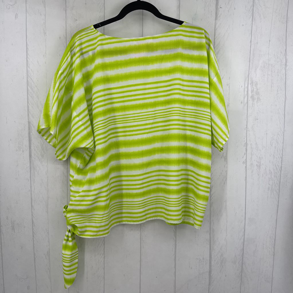XL striped drop shoulder s/s top