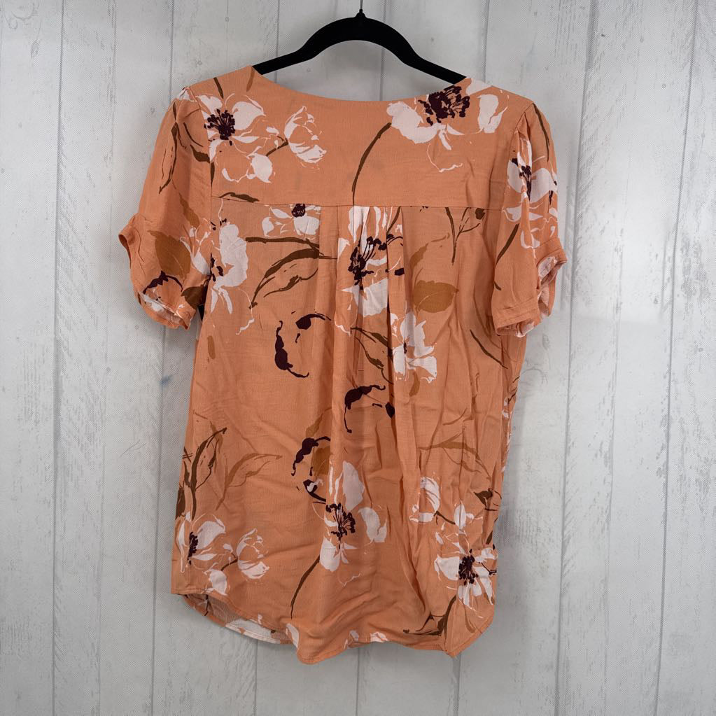 M flower print s/s top