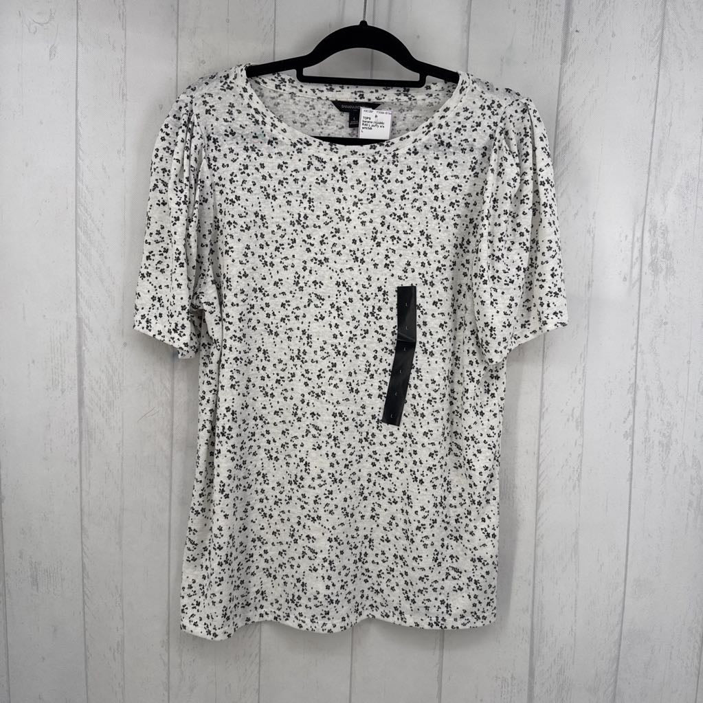 R40 L puffy s/s print top