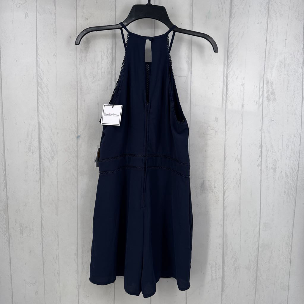 8 halter short romper