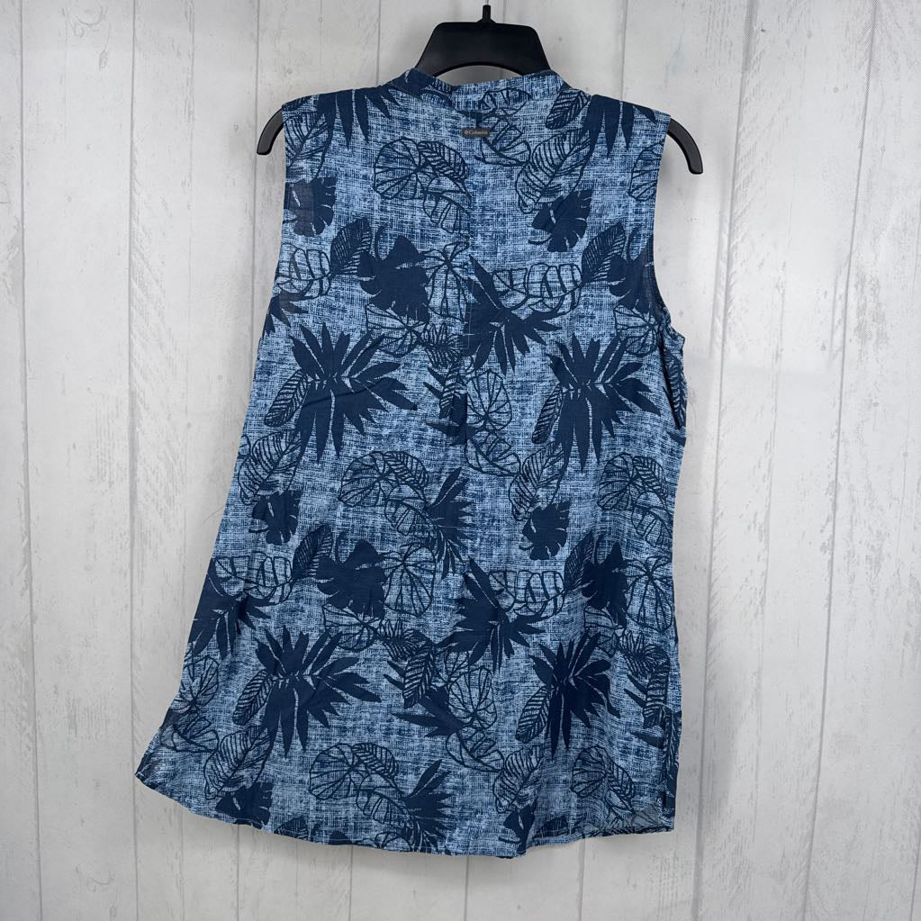 R40 L leaf print slvls button shirt