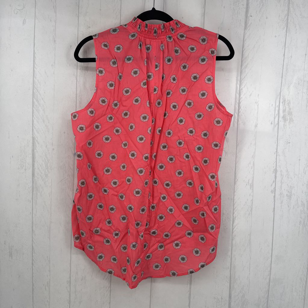 L flower print hi-low tank