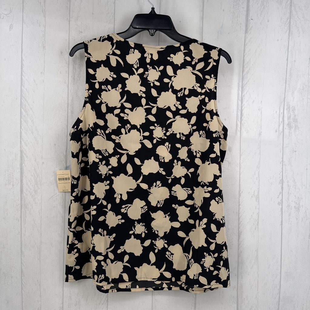 R70 L florall silhouette shell tank