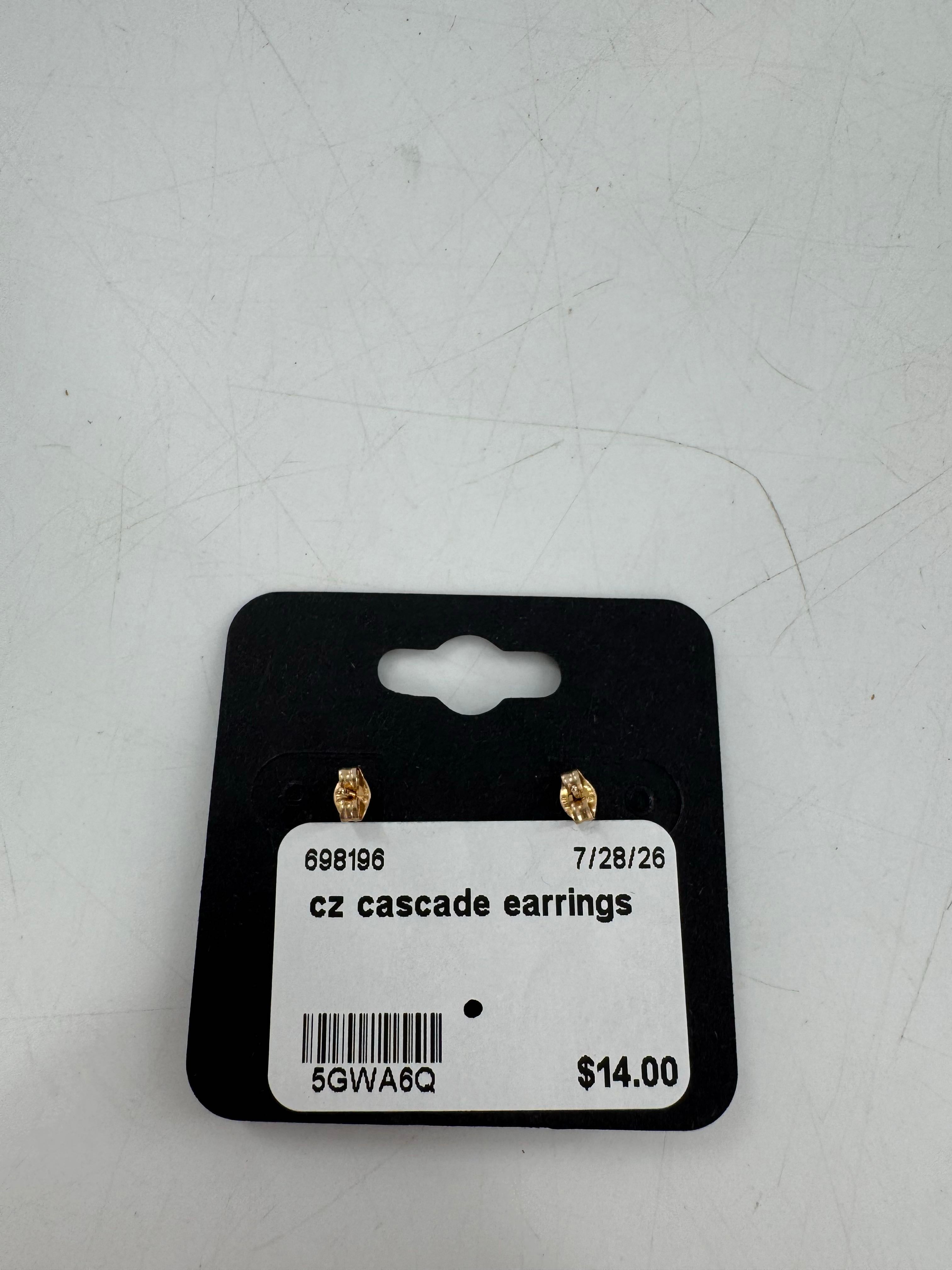cz cascade earrings
