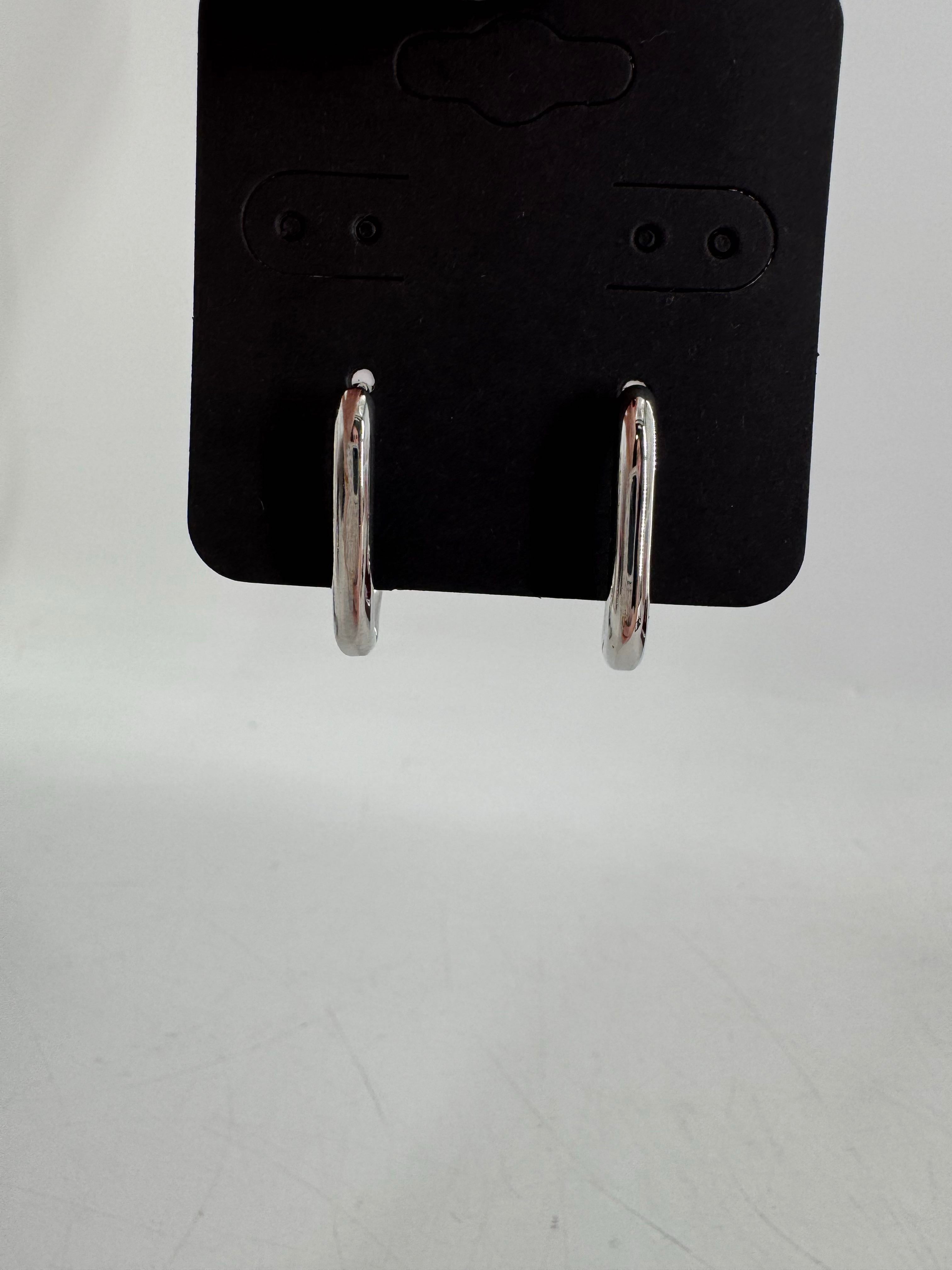 silver hoop earrings