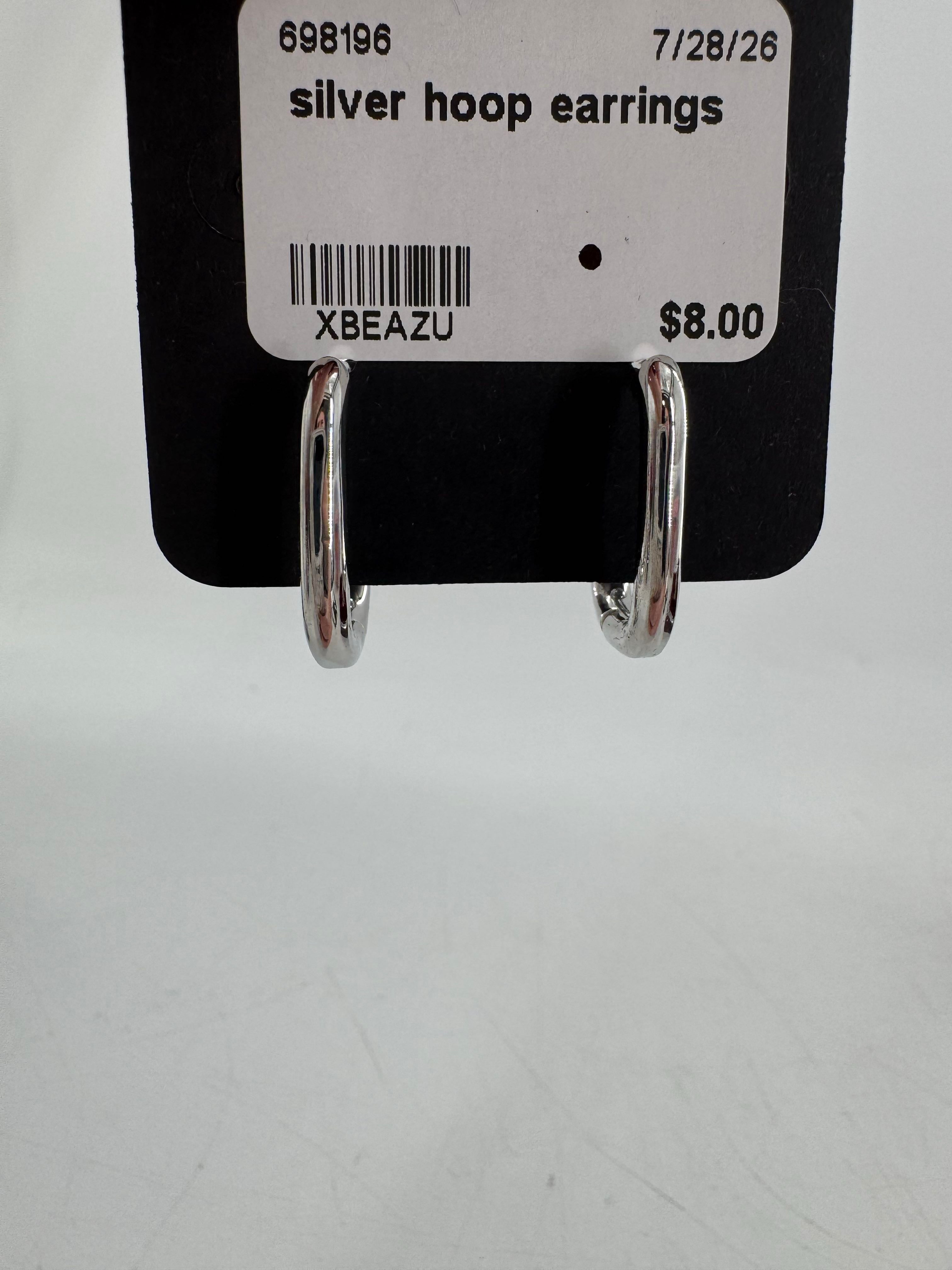 silver hoop earrings