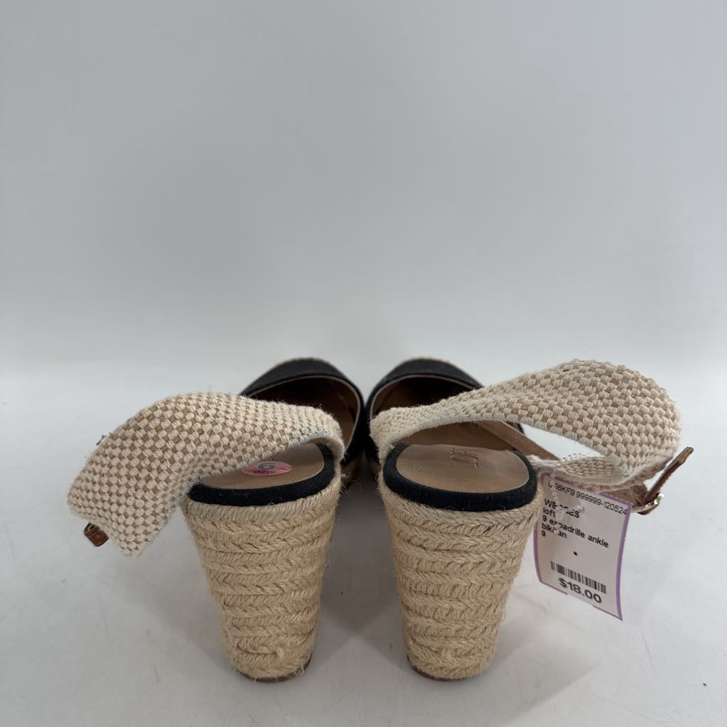 9 espadrille ankle strap wedges