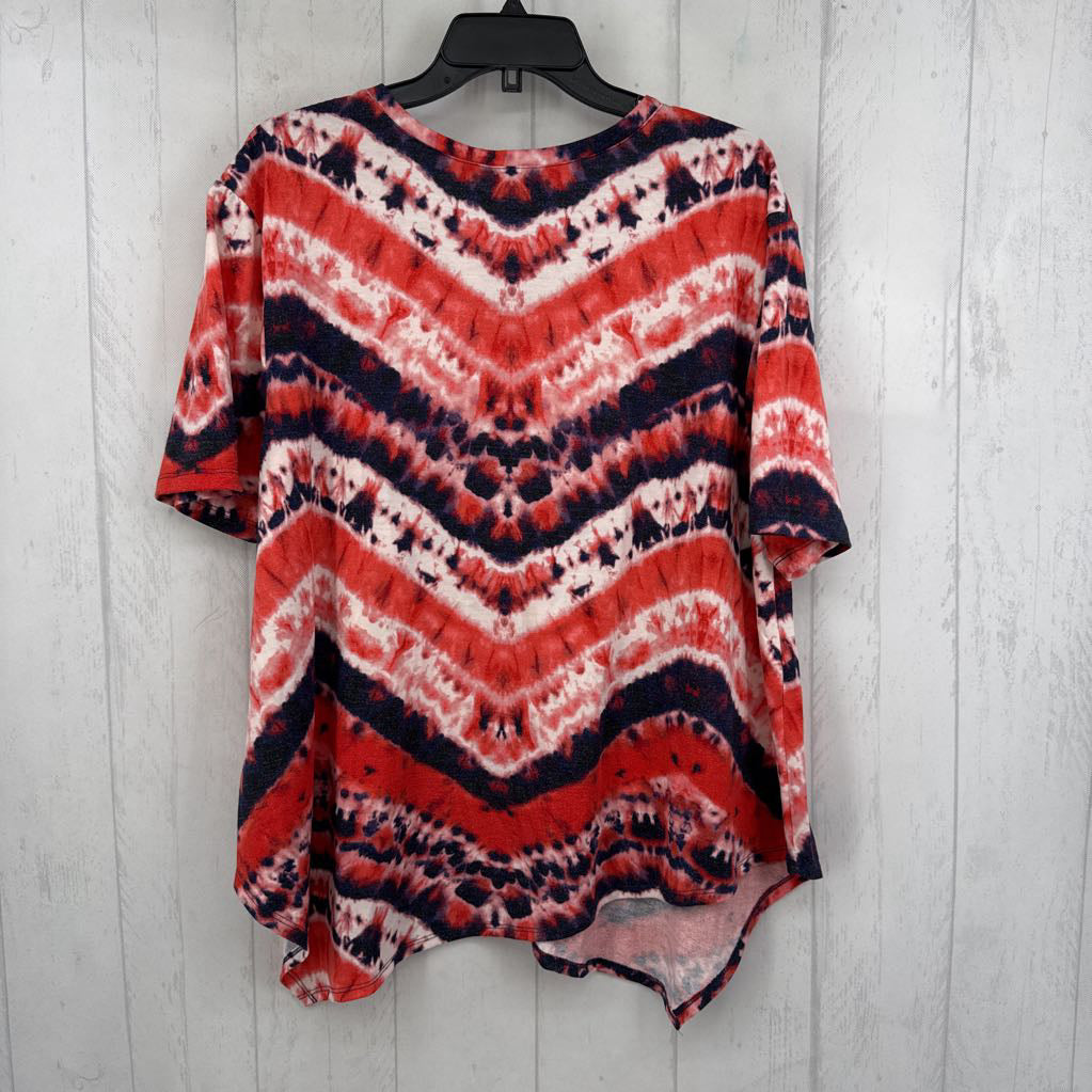 M tie-dye v-neck s/s tee