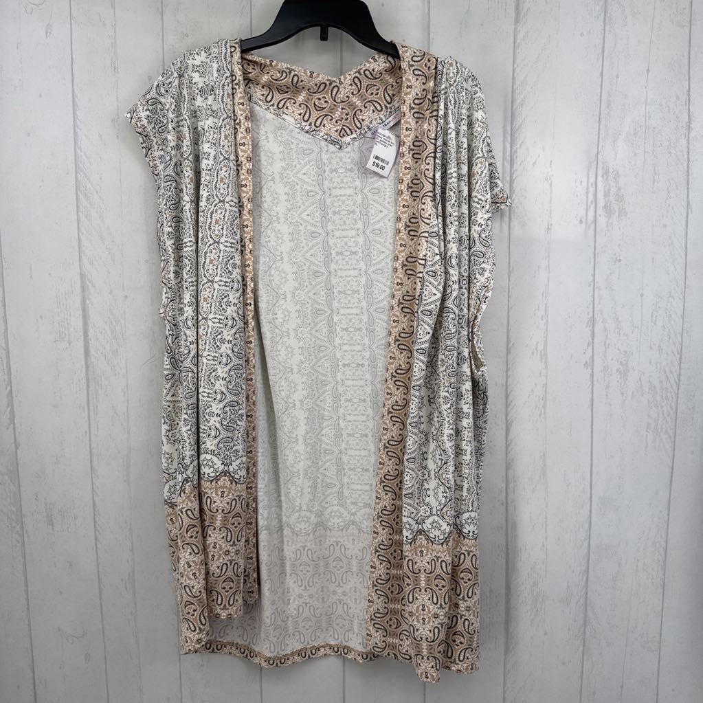 XL paisley print ruana