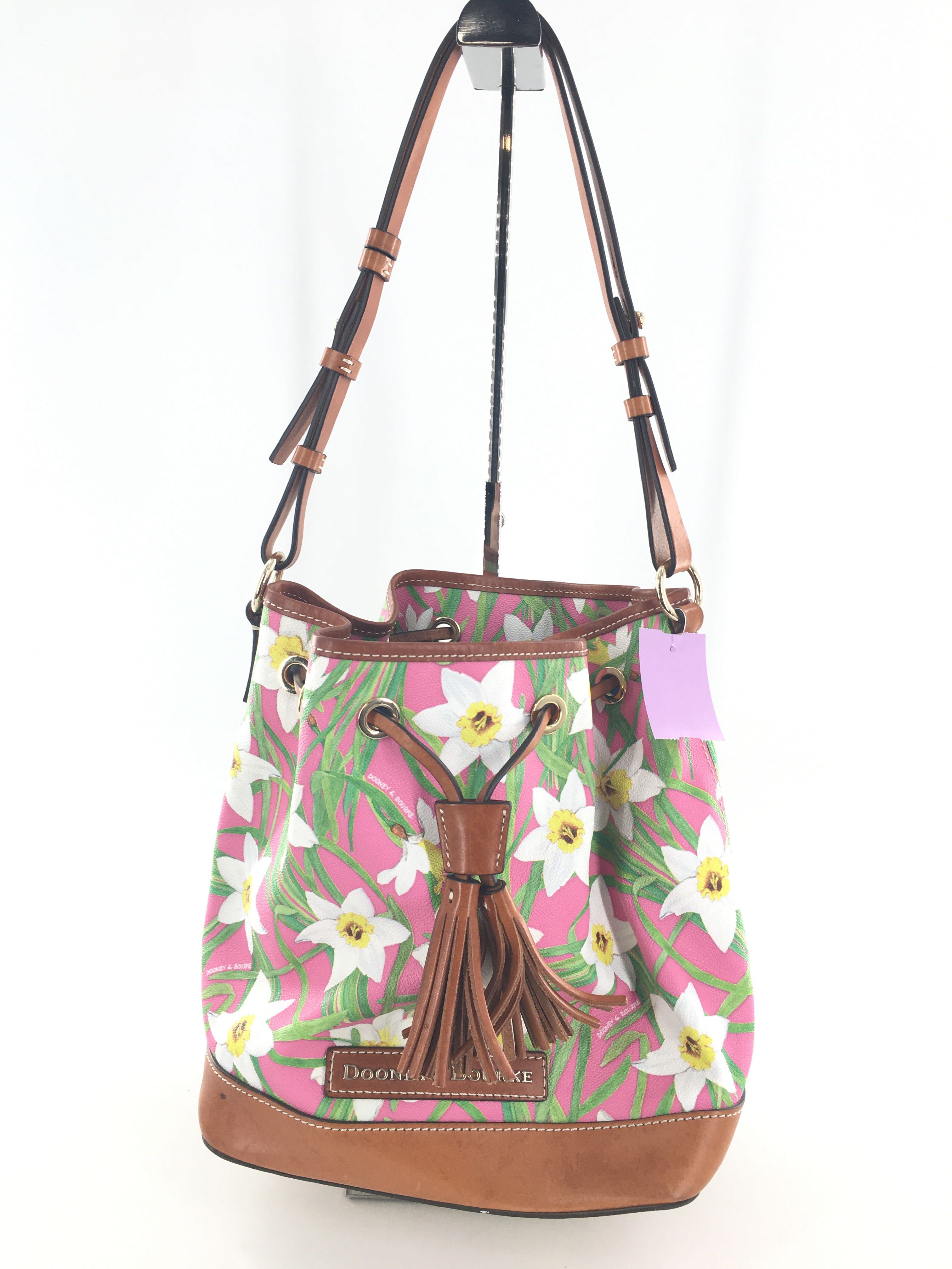 floral drawstring bucket shoulder baq