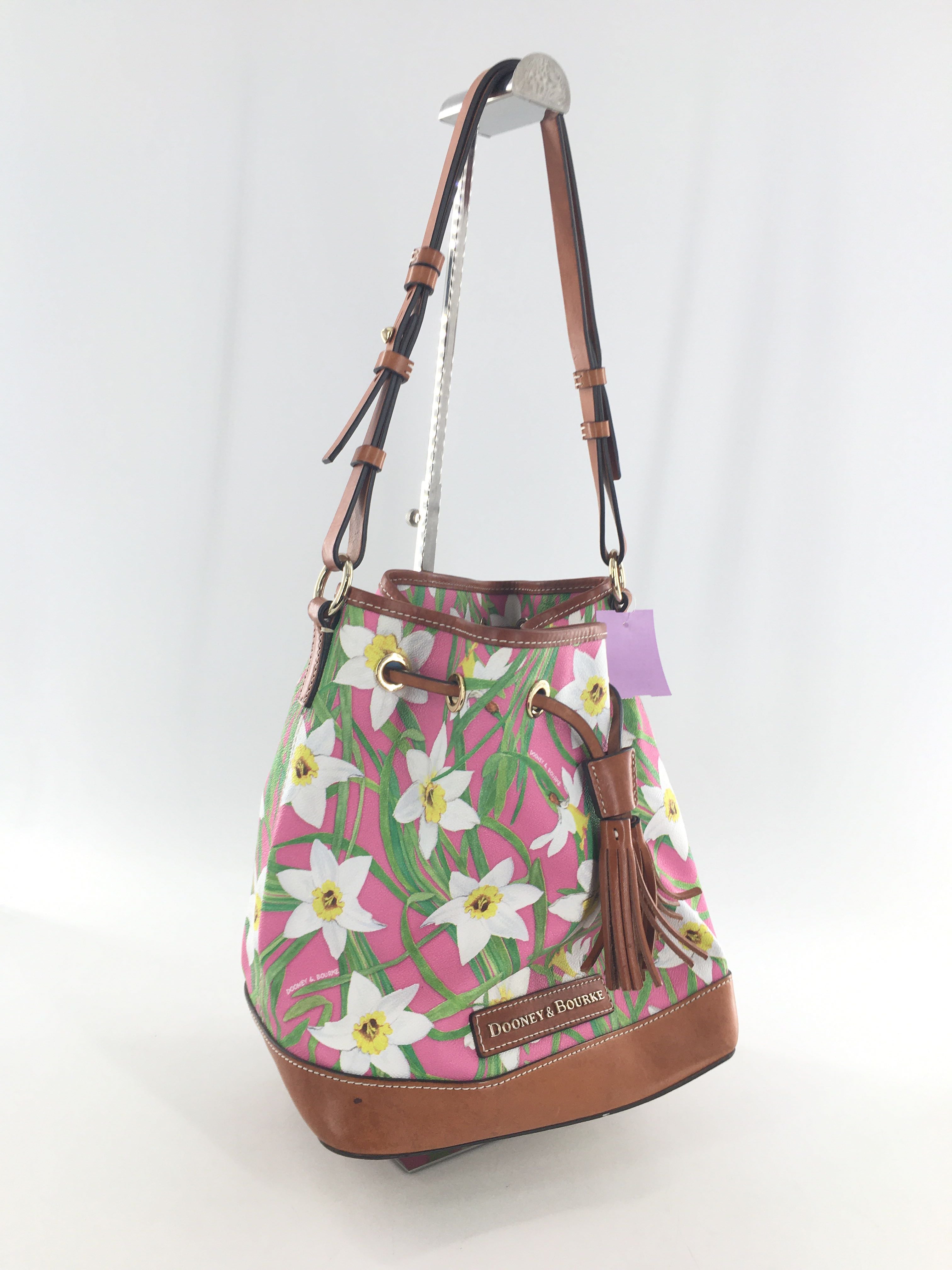 floral drawstring bucket shoulder baq