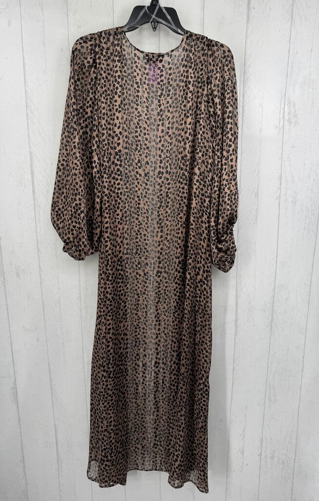 S animal print duster