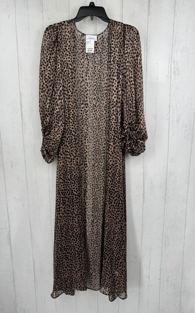 S animal print duster