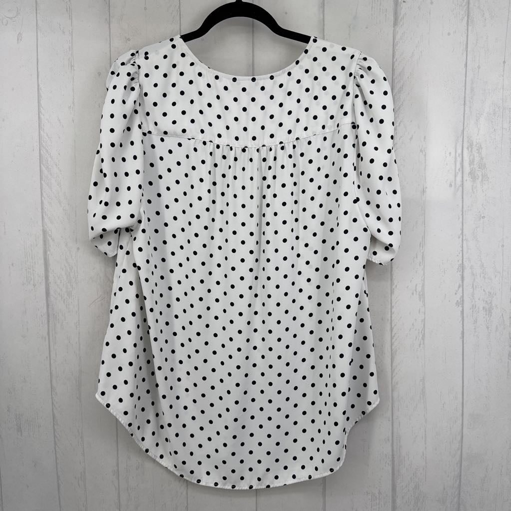 1X polka dot s/s top