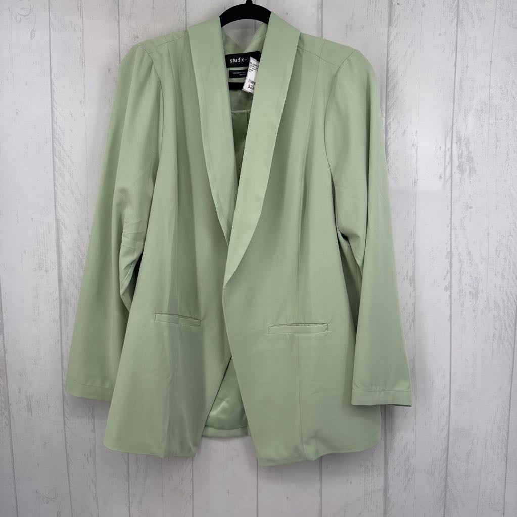 1X open front blazer