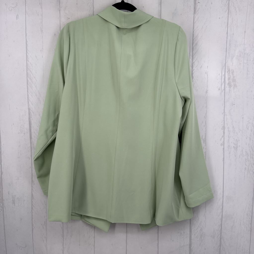 1X open front blazer