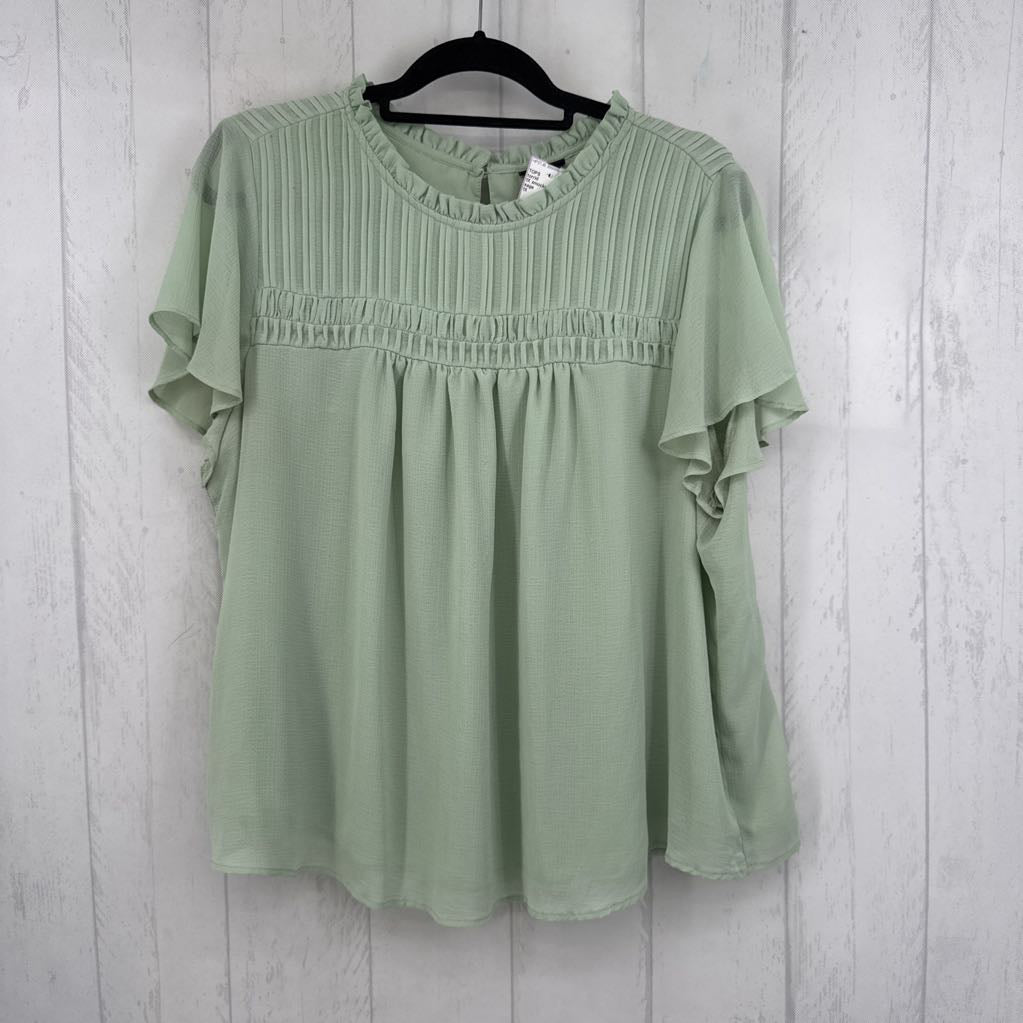 1X smocked s/s top