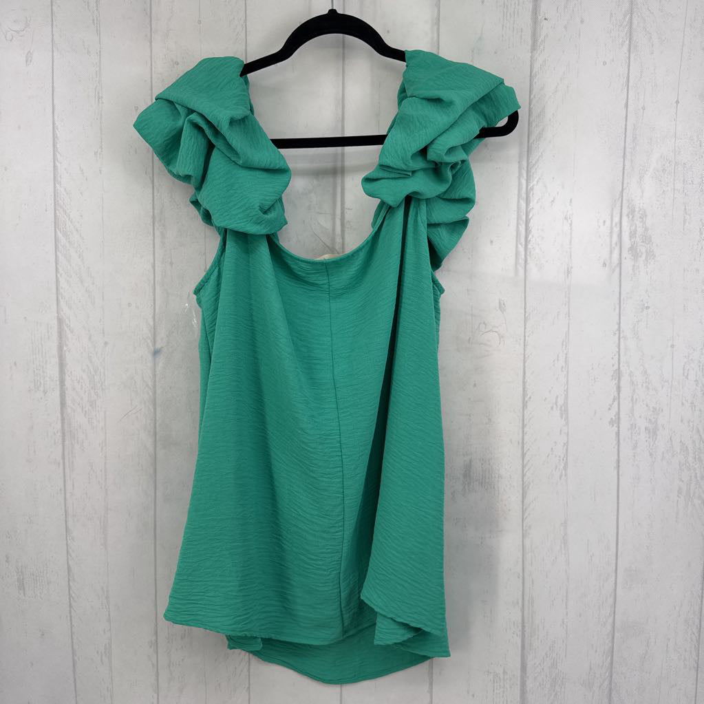 2X gathered slv top