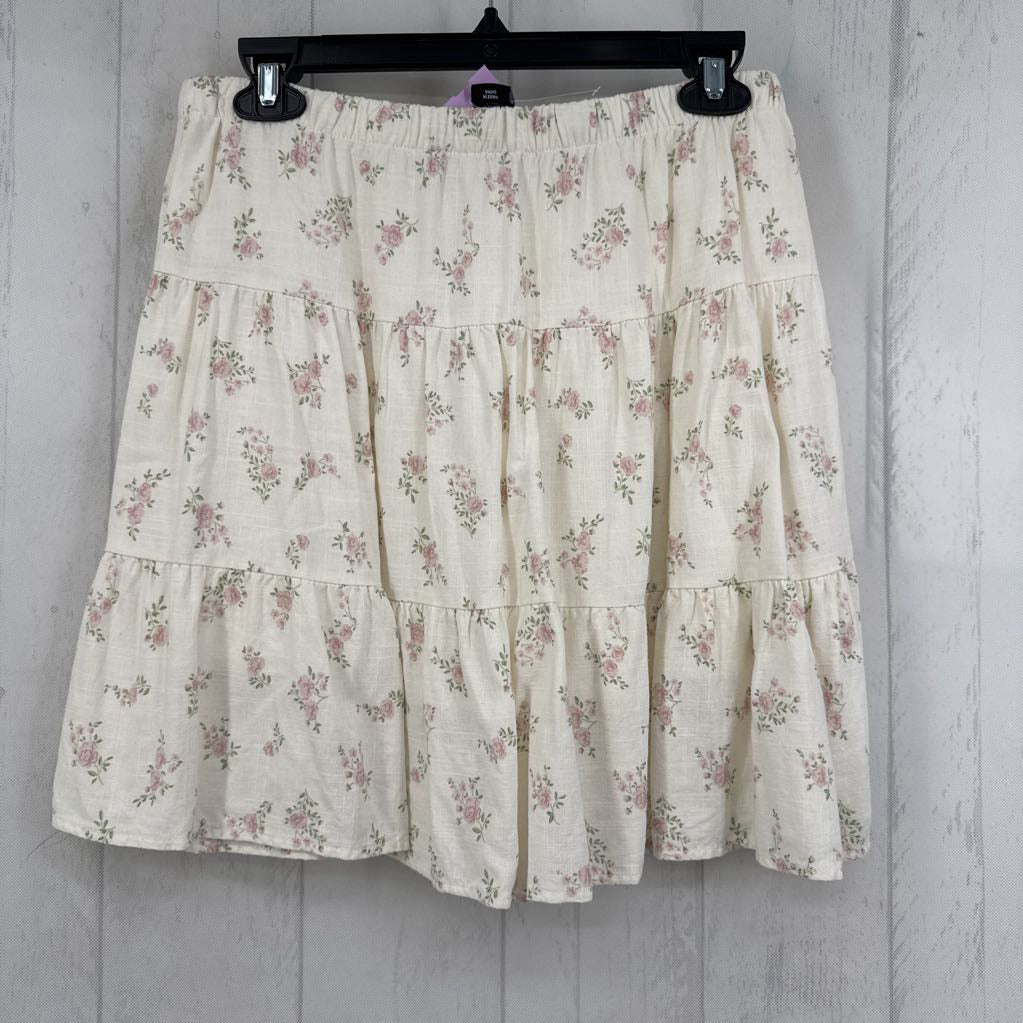 M flo print tiered skirt
