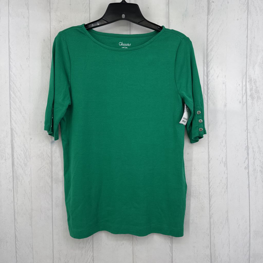 S round neck elbow slv tee