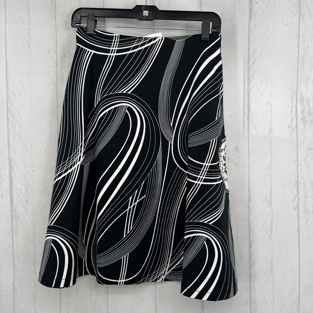 S printed embelished skirt