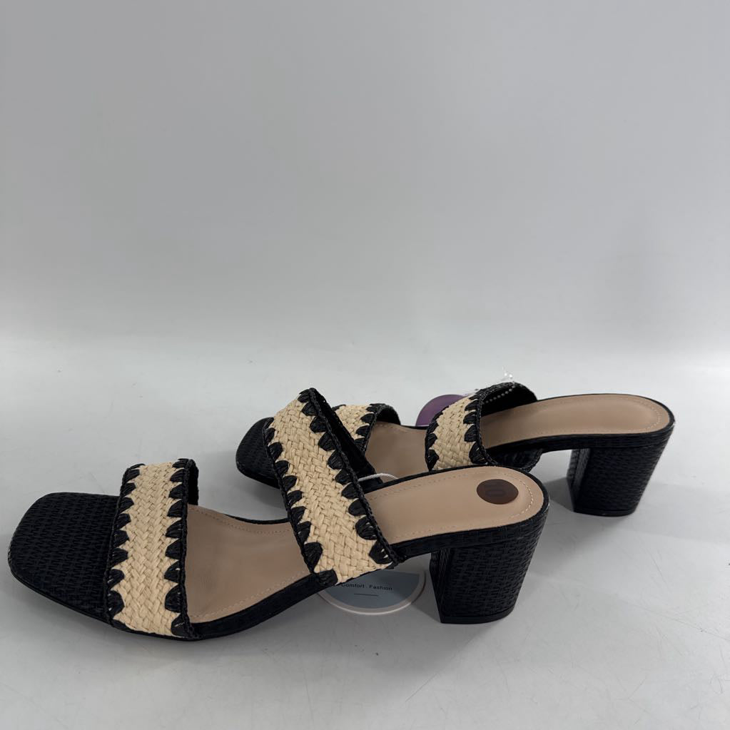 10 straw low heel sandal
