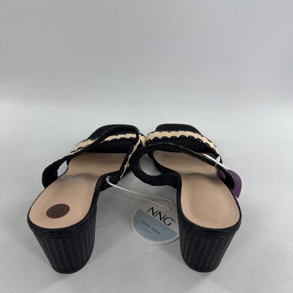 10 straw low heel sandal