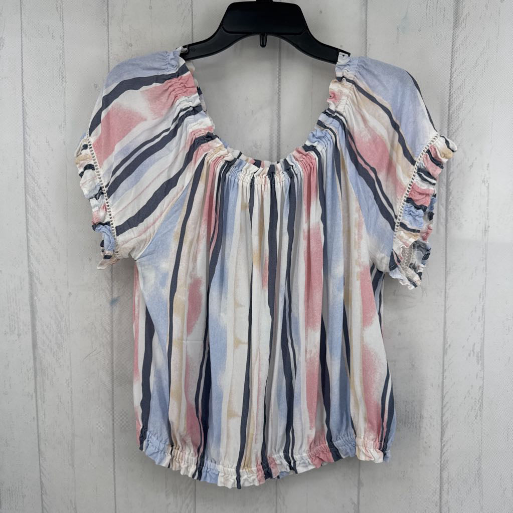 L striped s/s top