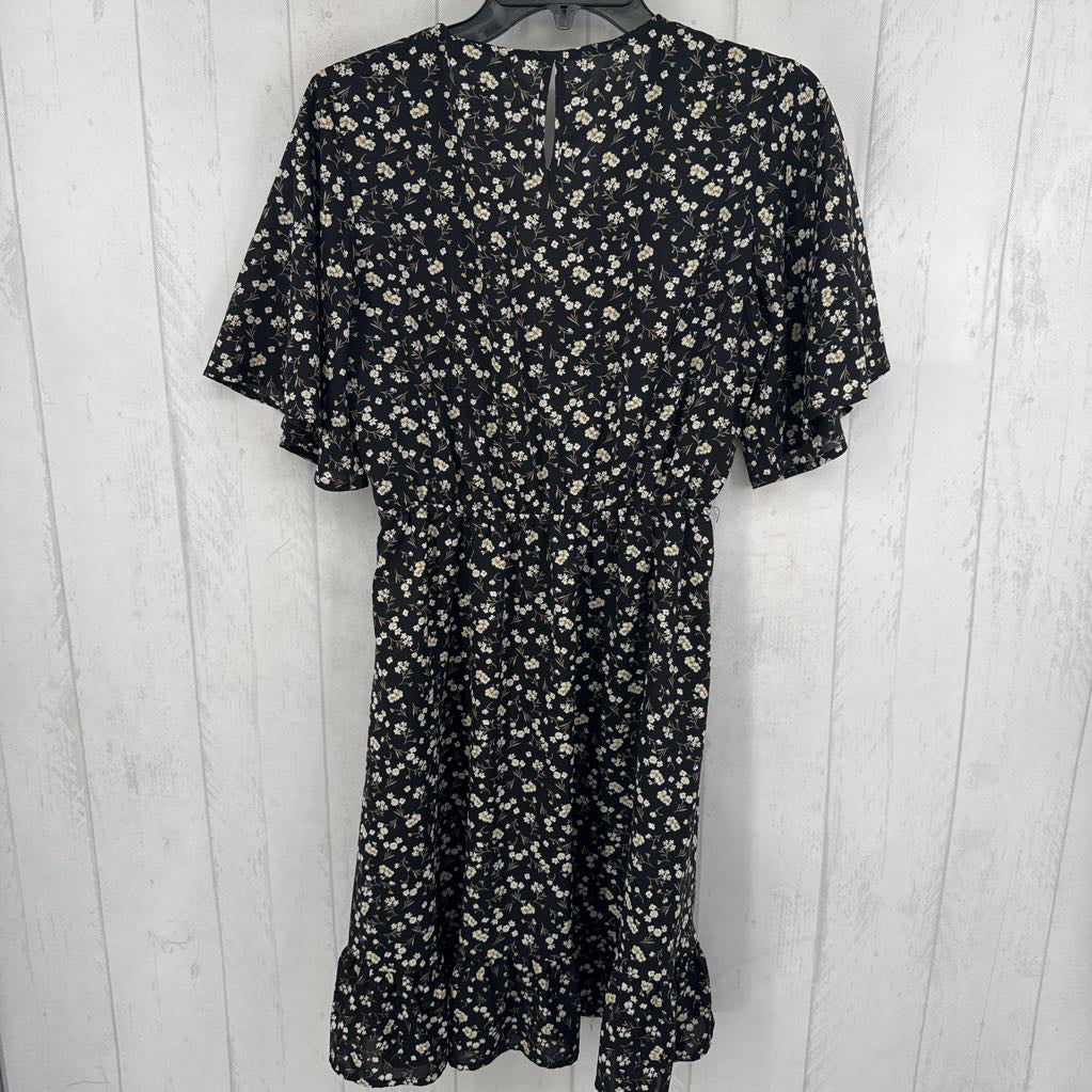 S crossover flo print s/s dress