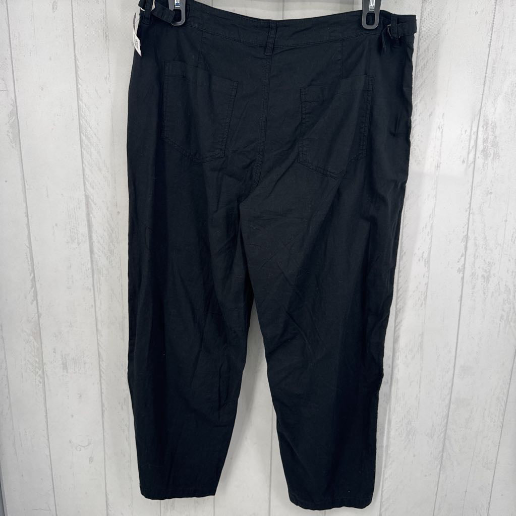 XL linen barrel leg pant